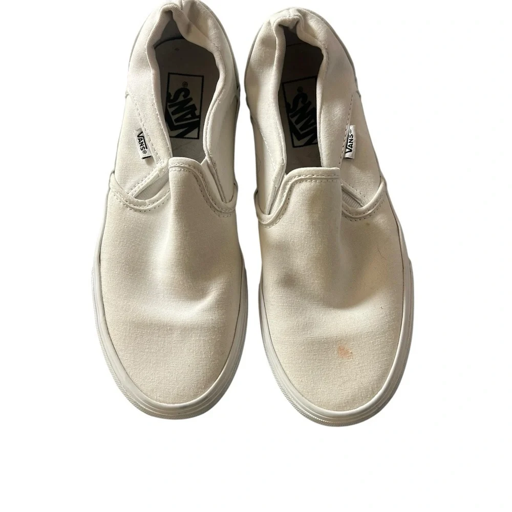 Vans Women's Classic White Slip On Sneakers